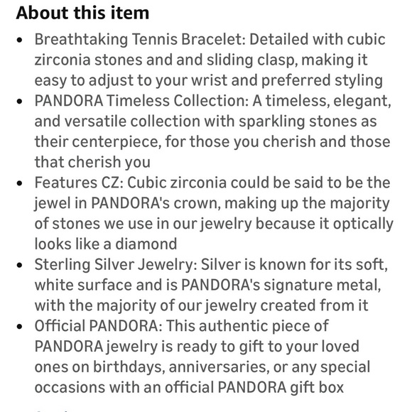 PANDORA Sparkling Slider Tennis Bracelet - Picture 4 of 12